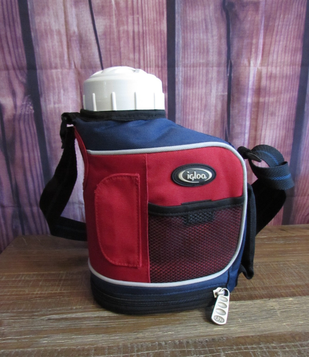 VTG Igloo SoftMate Flip & Sip Water Bottle Insulated Carrier Multicolor Set Y2K
